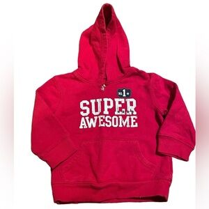 Red 2T hooded sweatshirt
